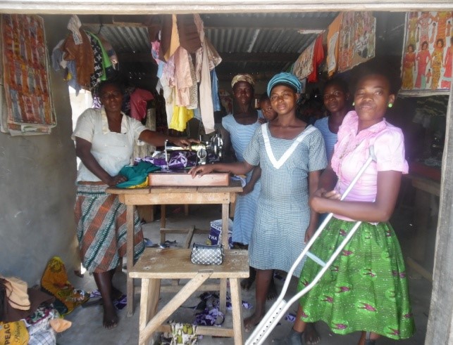 Aneba Awuntumyegi as a dressmaker apprentice